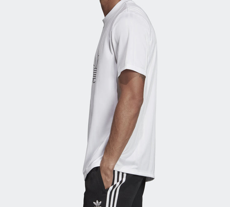 adidas originals Outline Jersey Sports Round Neck Short Sleeve White ED4684