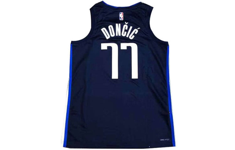 Nike NBA Basketball Jersey SW Fan Edition 20-21 Season Dallas Mavericks Doncic No. 77 Navy Blue Dark blue CV9474-421
