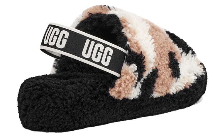 (WMNS) UGG Fluff Yeah 'White Black Brown' 1125231-BLK