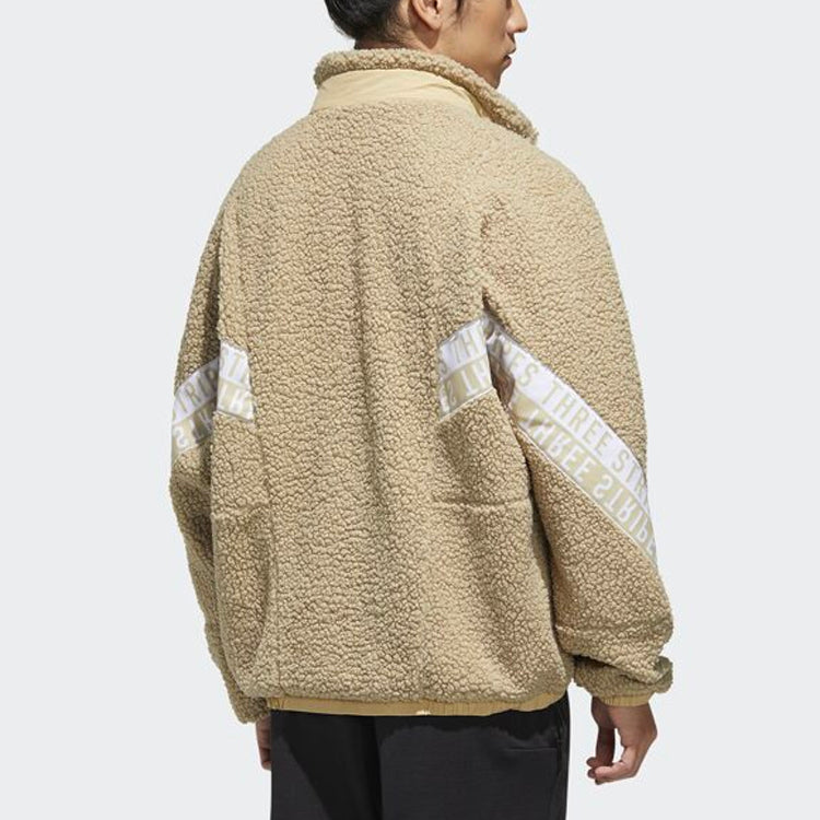 adidas Athleisure Casual Sports Jacket Brown GE0394