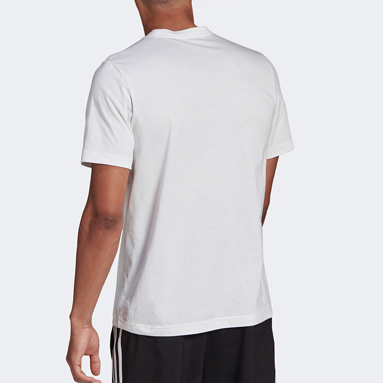adidas neo ESSENTIALS logo Printing Minimalistic Short Sleeve White GD5383