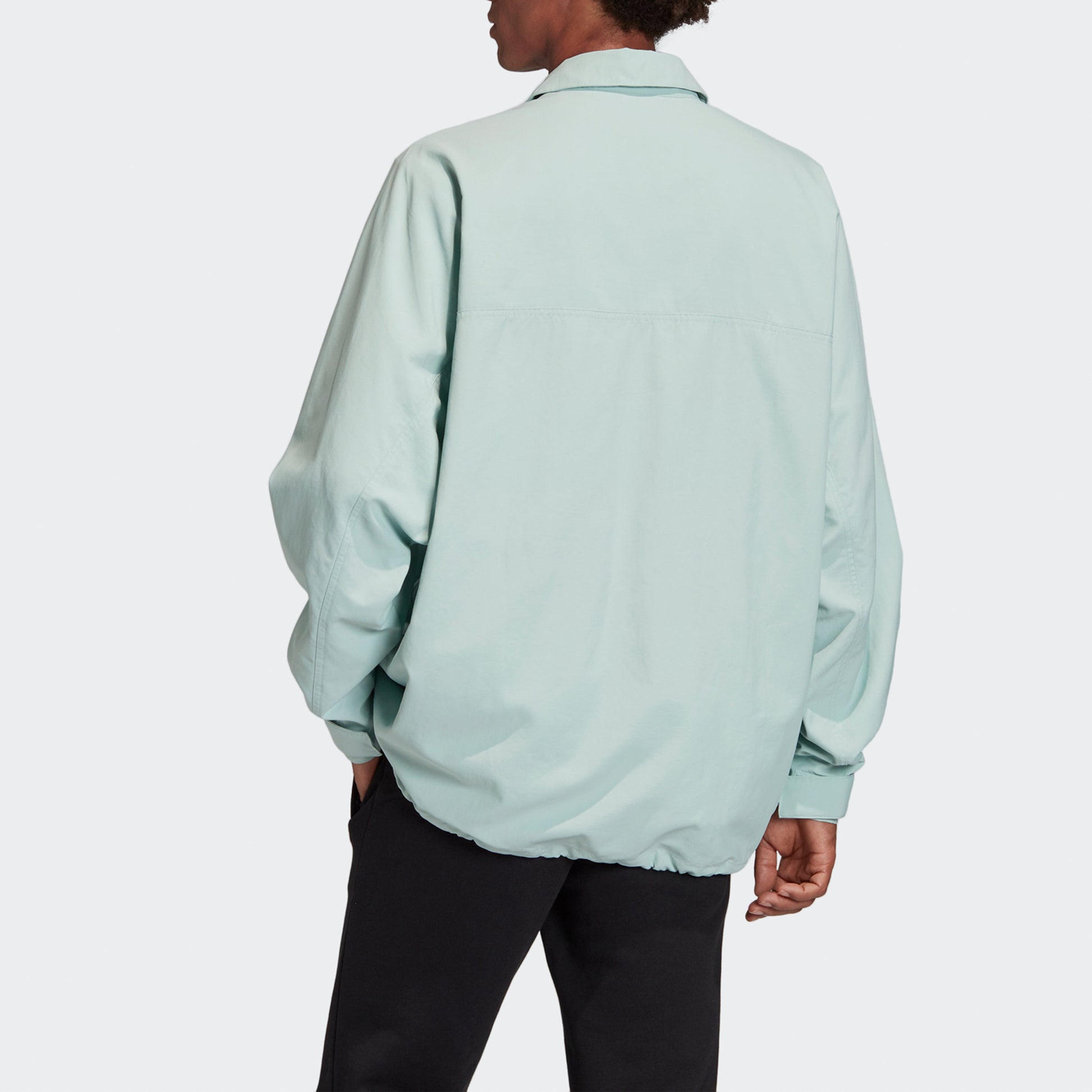 adidas originals Solid Color Cargo Pocket Sports Jacket Light Green FM2247