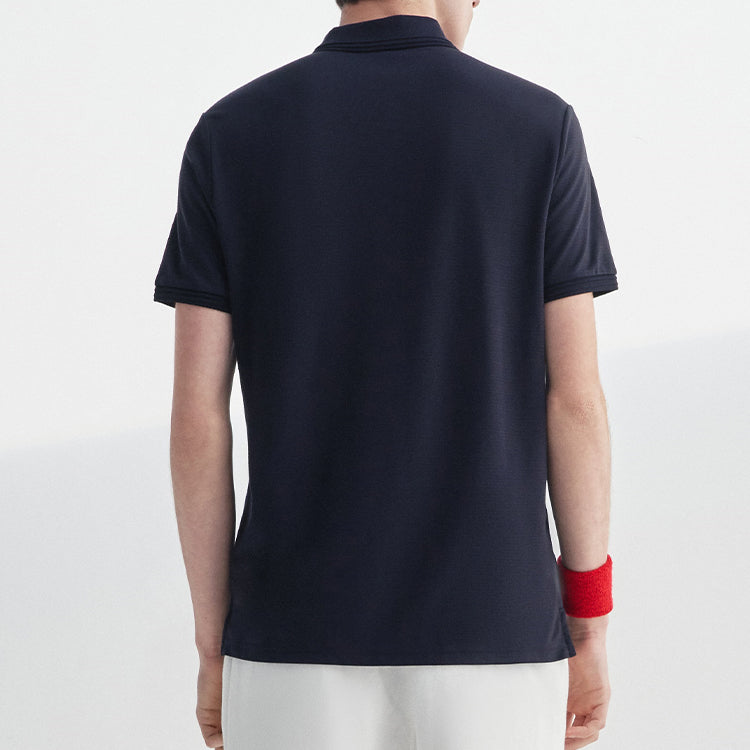 FILA Embroidered Logo Short Sleeve Polo Shirt Navy Blue F11M028106F-NV
