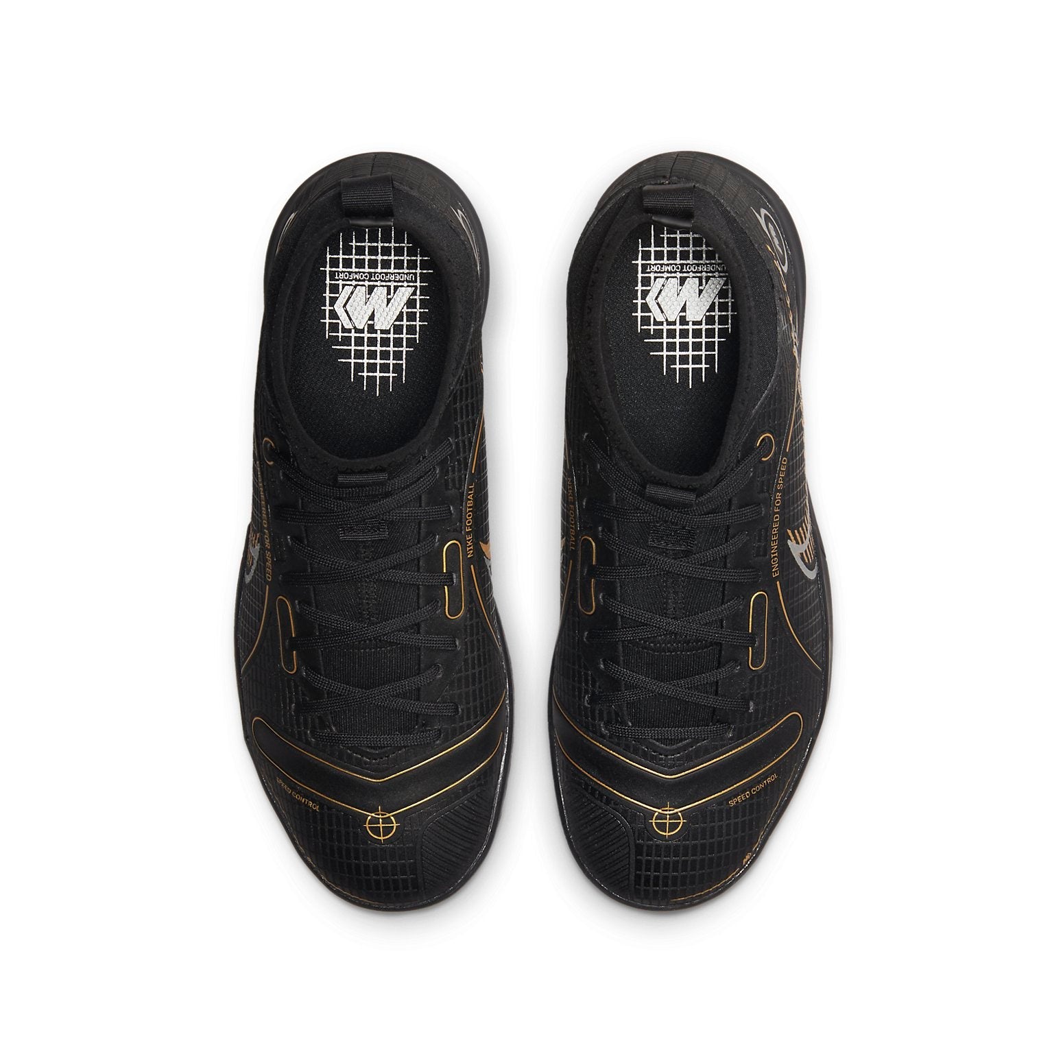 (GS) Nike Mercurial Superfly 8 Academy IC 'Black Metallic Gold' DJ2860-007