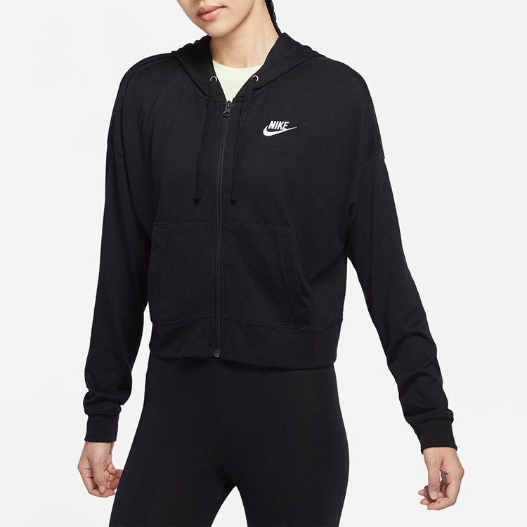 (WMNS) Nike Sportswear Logo Hoodie 'Black' CV8619-010