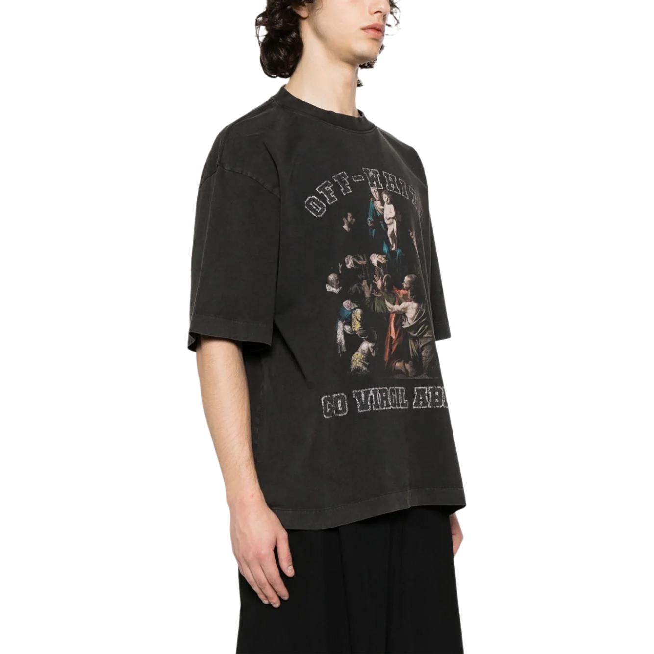OFF-WHITE Mary Skate Short-Sleeve T-Shirt 'Black' OMAA120S24JER0061001
