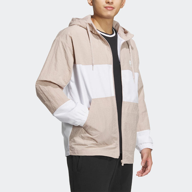 adidas Neo Basketball Windbreaker Jackets 'Beige White' IA6808