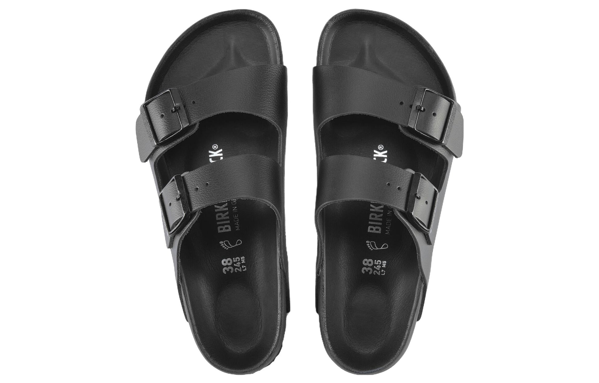 Birkenstock Arizona Natural Leather Sandals 'Black' 1022438