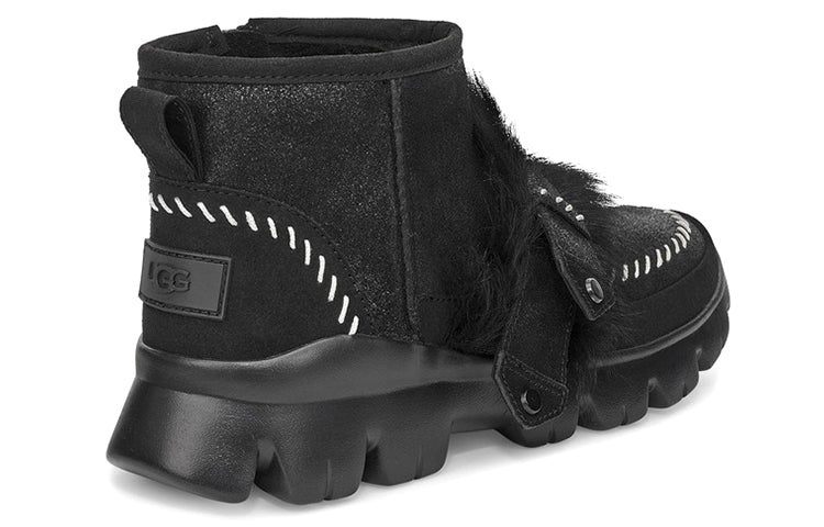 (WMNS) UGG Fluff Punk Ankle Boot 'Black' 1107309-BLK