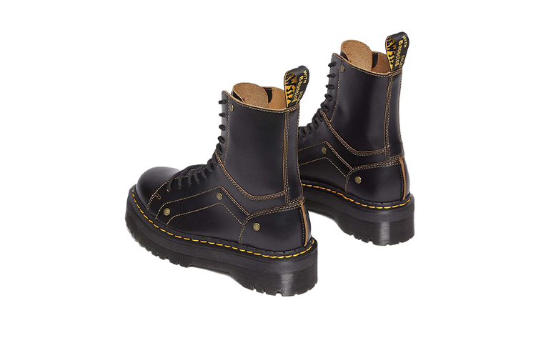 (WMNS) Dr. Martens Jadon Decon Smooth Platform Leather Boot 'Black' 31211001