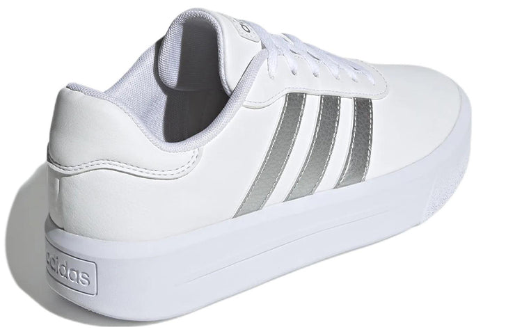 (WMNS) adidas Neo Court Platform Shoes 'White Silver Metallic' GV8996