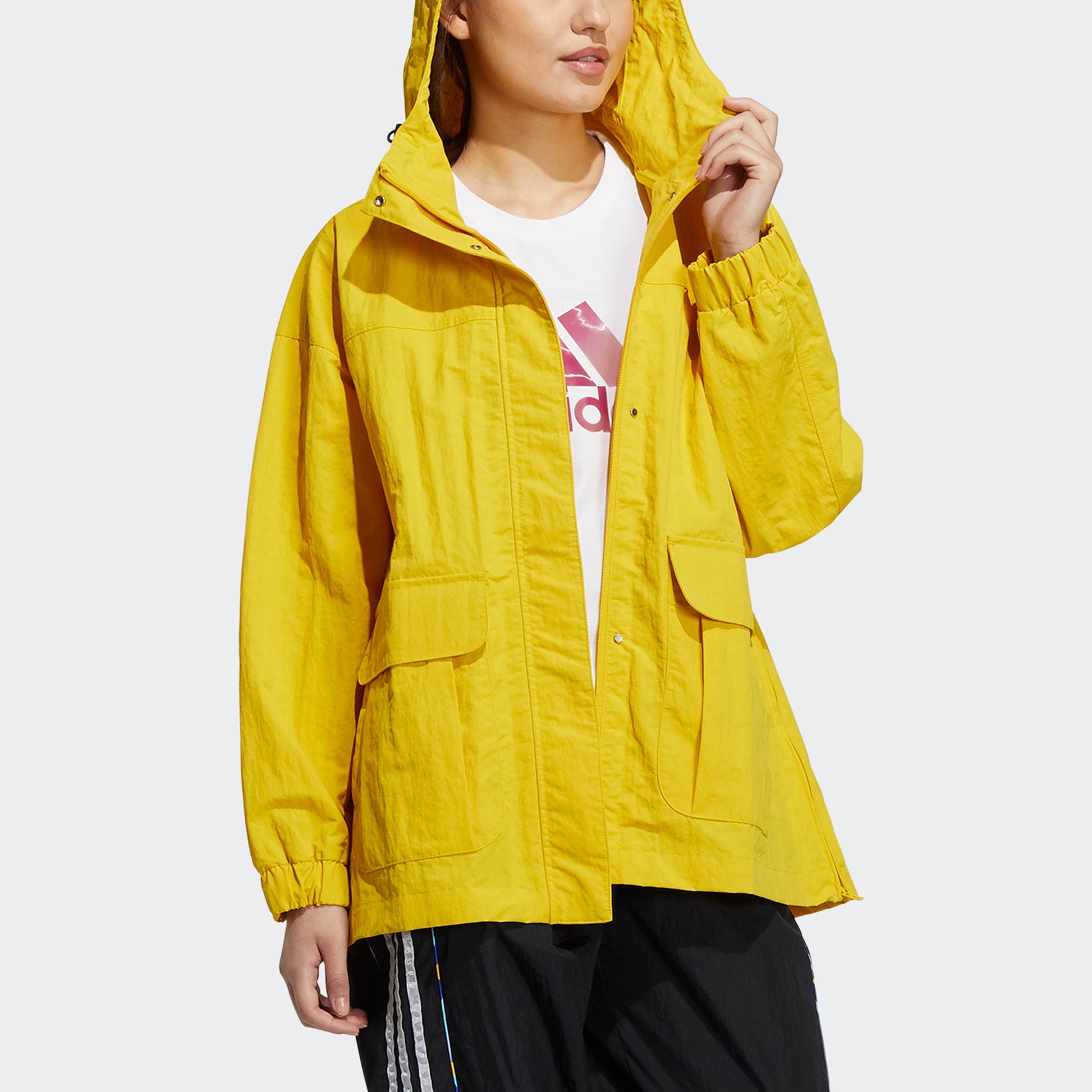 (WMNS) adidas W Prsve Fz Jkt Sports Hooded Jacket Yellow H29543