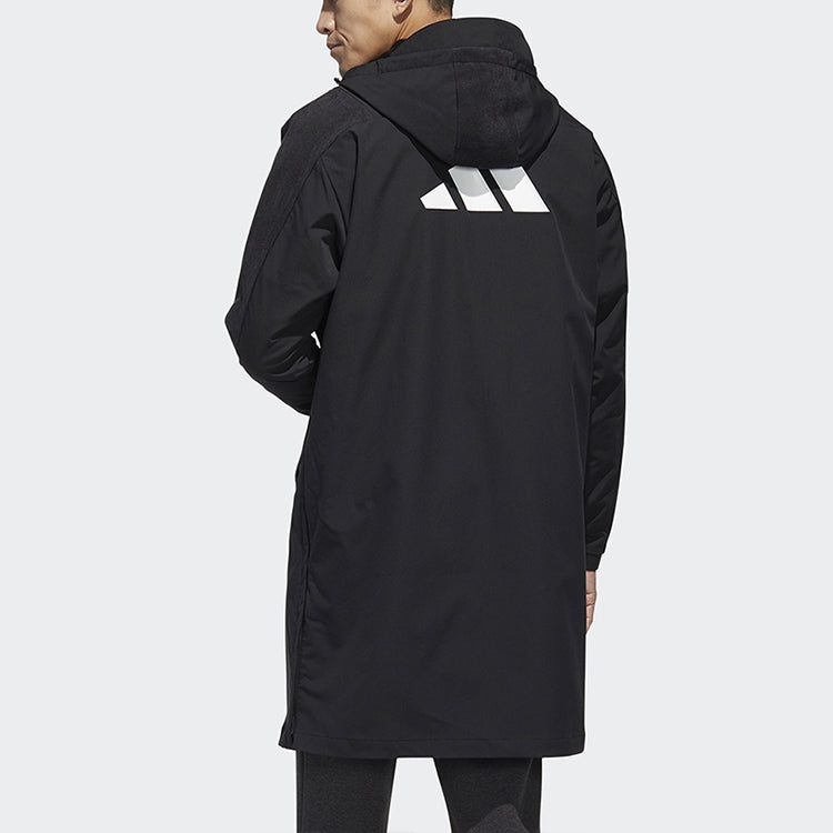 adidas Ub Jkt Long Windproof Stay Warm Sports mid-length Hooded Jacket Black GM4450