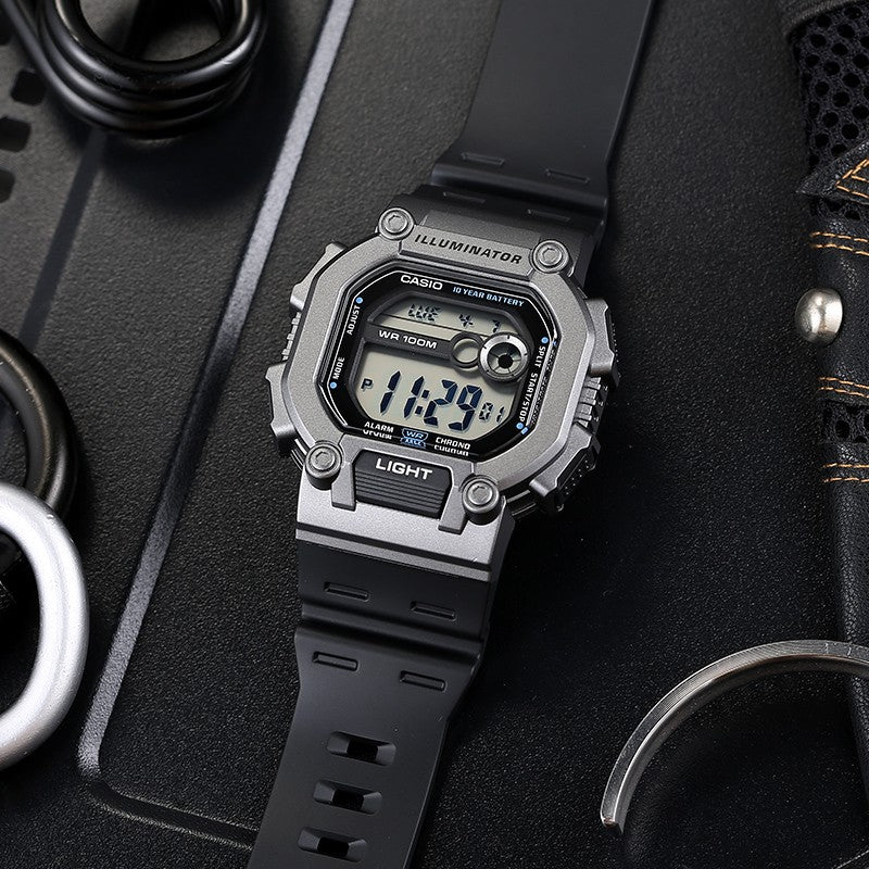 CASIO Sport Fashion Square Waterproof Sports Mens Black Digital W-737H-1A2