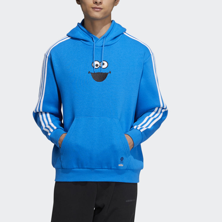 adidas neo x SESAME STREET Crossover U Ss Hdy Bird Chest Pattern Printing Pullover Blue HD7297