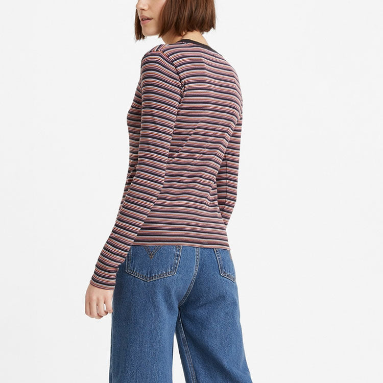 Levis Series Stripe Knit Long Sleeves Colorblock T-Shirt 69555-0021