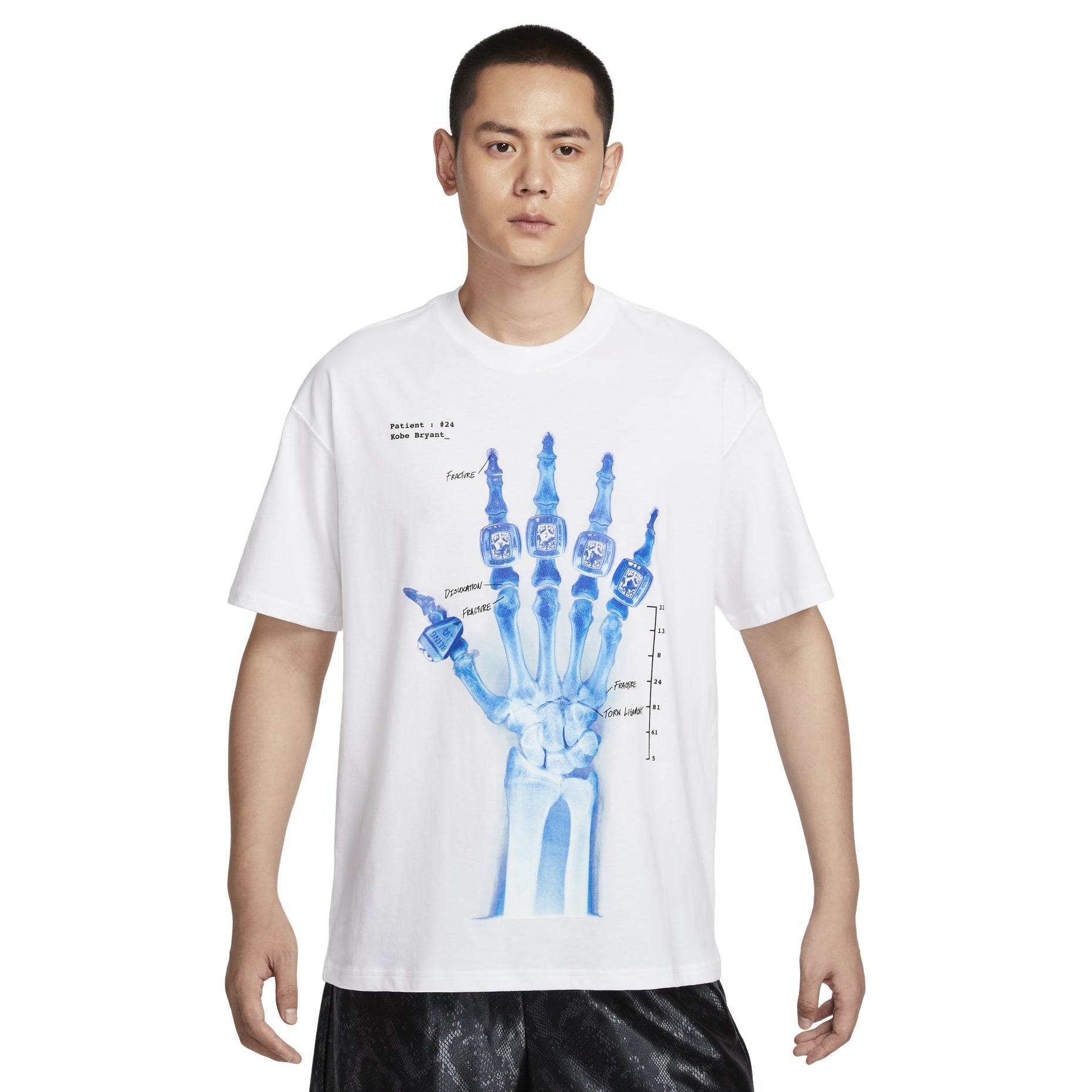 Nike Kobe T-shirt Asia Sizing 'X-Ray White' HV6695-100