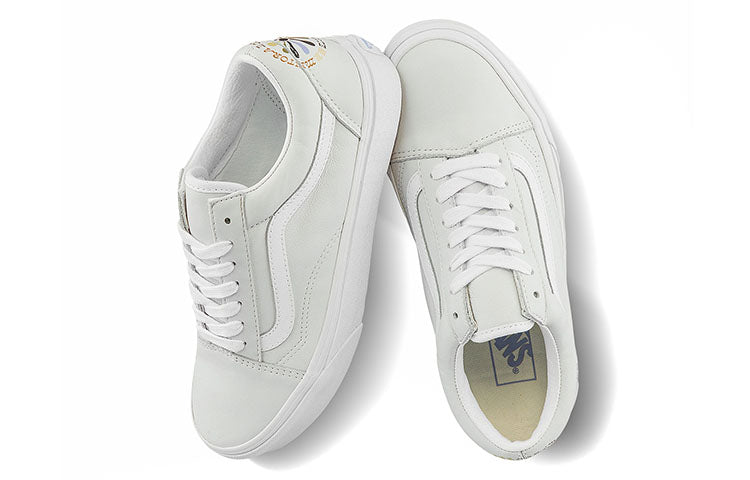 Vans Old Skool Low Top Casual Skate Shoes White Flower Printing Unisex VN0A5KRFB5L