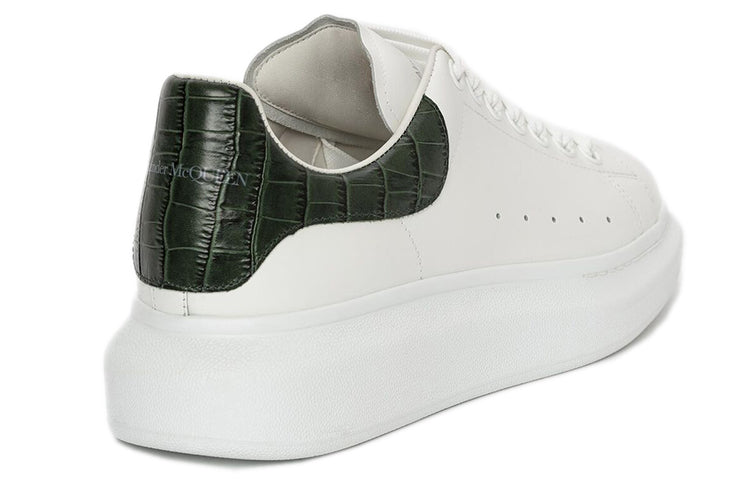 Alexander McQueen Oversized Sneaker 'White Forest Green Crocodile' 625162WIAFX9448