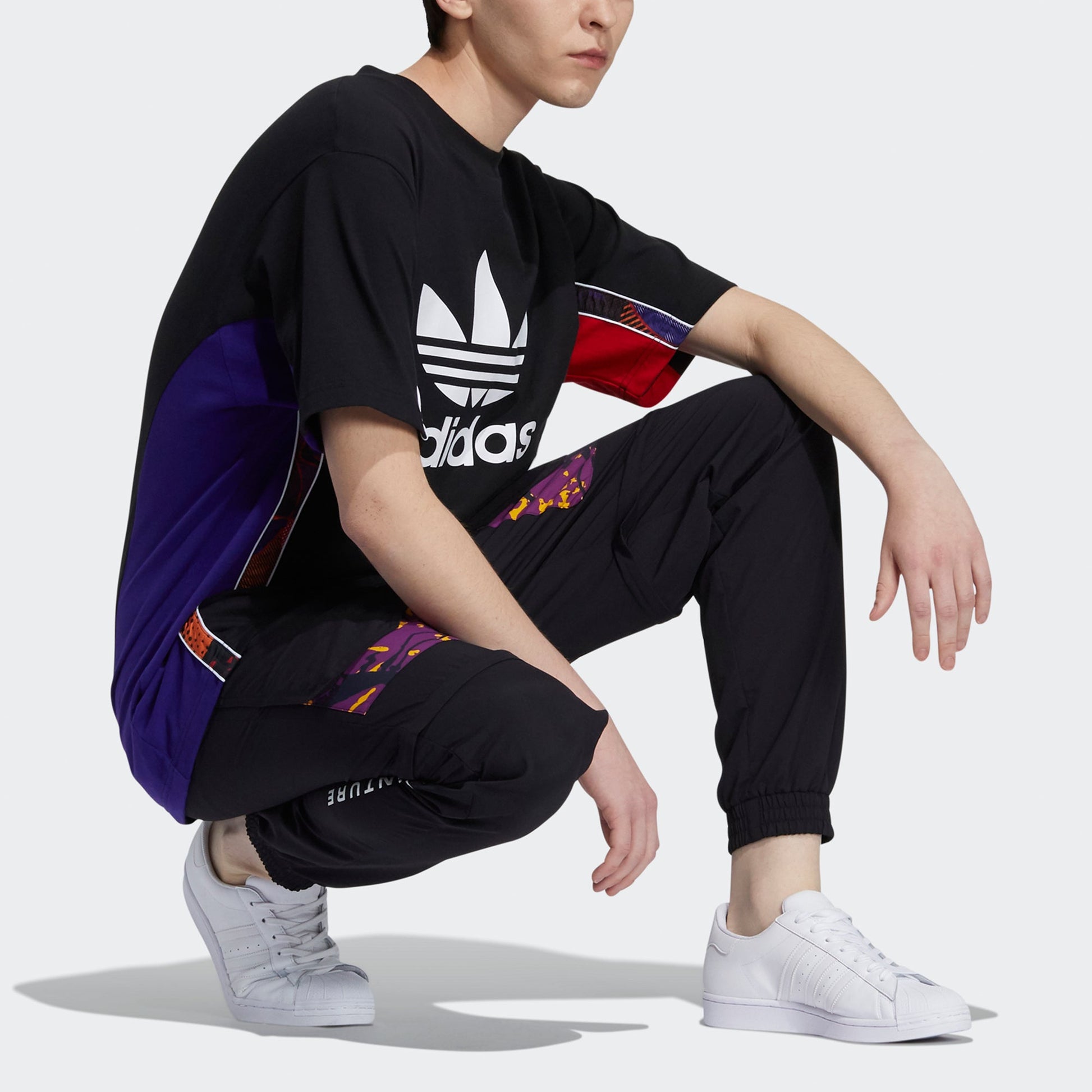 Men's adidas originals Adv Pants 2 Contrasting Colors Pocket Bundle Feet Sports Pants/Trousers/Joggers Black H46692
