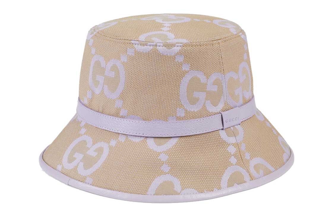 (WMNS) Gucci Jumbo GG Bucket Hat 'Beige Lilac' 730336-3HAPT-8871