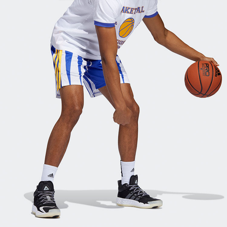 adidas x Eric Emanuel Crossover Ee Smr Short Mesh Breathable Straight Sports Basketball Shorts Blue H56399
