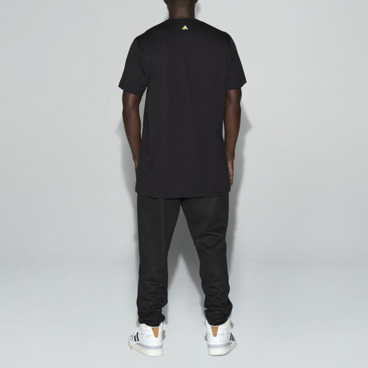 adidas originals x Ivy Park 4 Crossover Embroidered Logo Round Neck Short Sleeve Black T-Shirt GT4080
