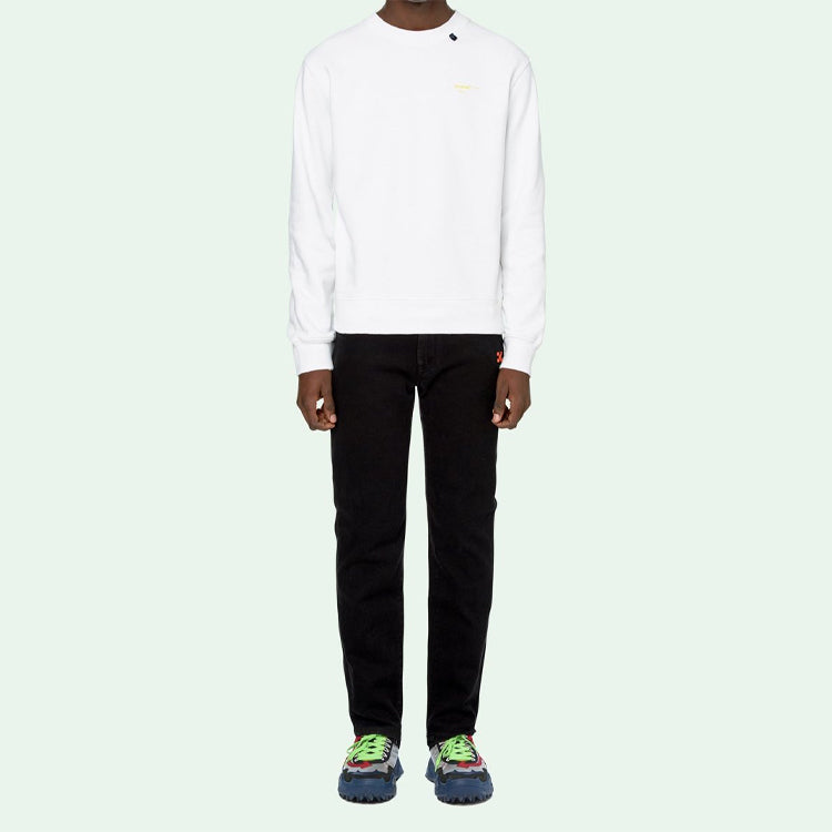 Off-White C/O Virgil Abloh Men'S White Acrylic Arrows Sweatshirt OMBA025F19E300100160
