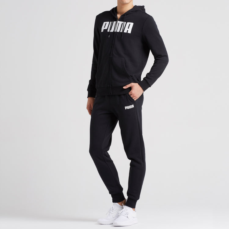 PUMA ESS Printed Hooded Jacket Black 855280-01