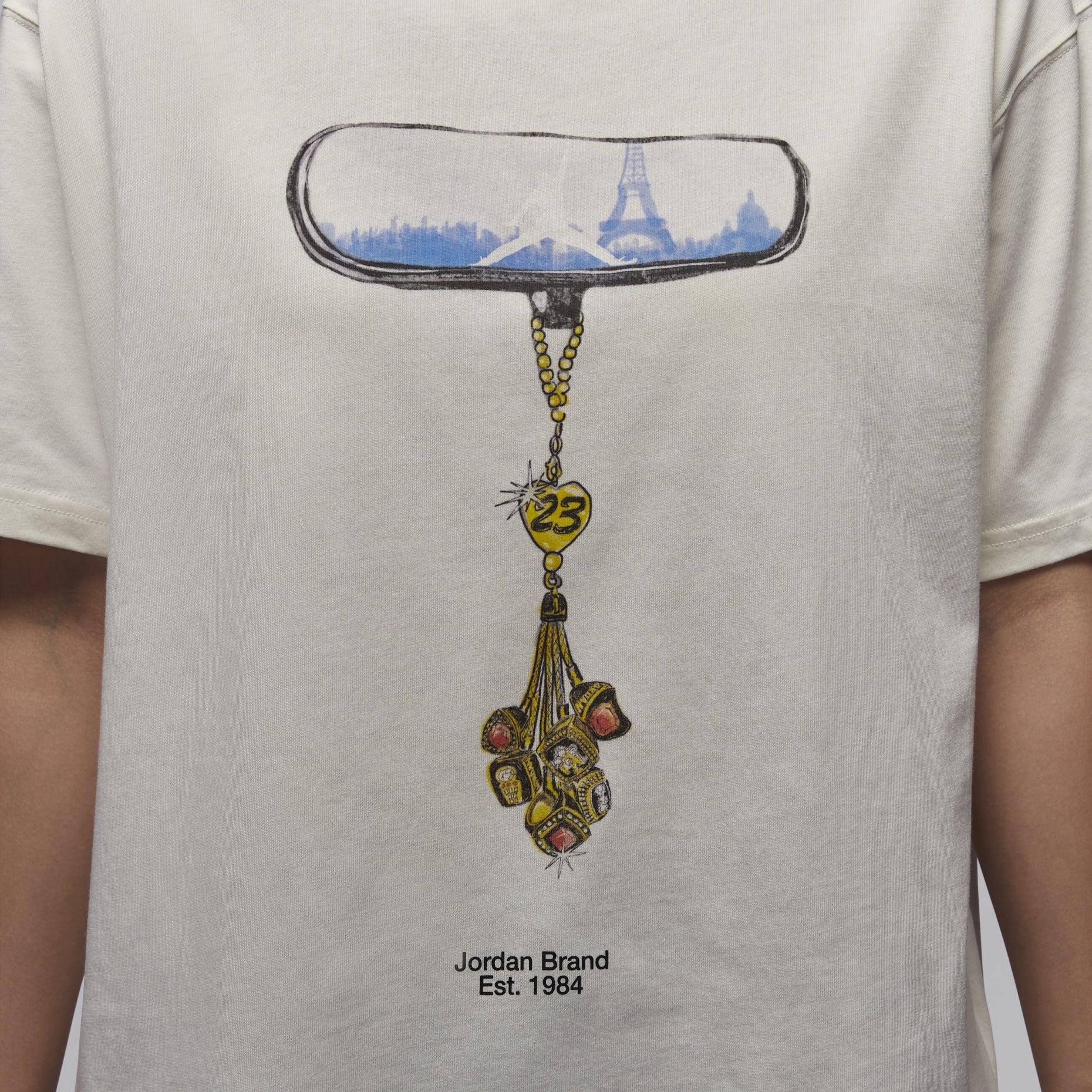 (WMNS) Air Jordan Graphic T-shirt Asia Sizing 'Sail' HF2862-133