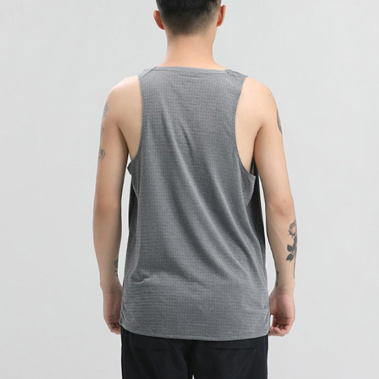 Nike Rise 365 Dri-fit Breathable Quick Dry Running Vest Gray CJ5419-097