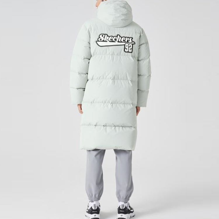 Skechers Letter Graphic Long Down Jacket 'White' L422U075-00KB