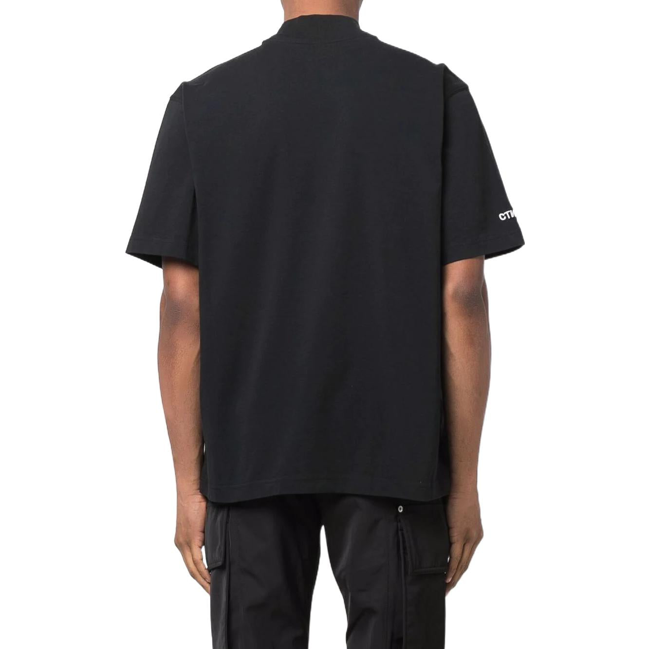 HERON PRESTON CTNMB Turtleneck T-shirt 'Black White' HMAA021C99JER0011001