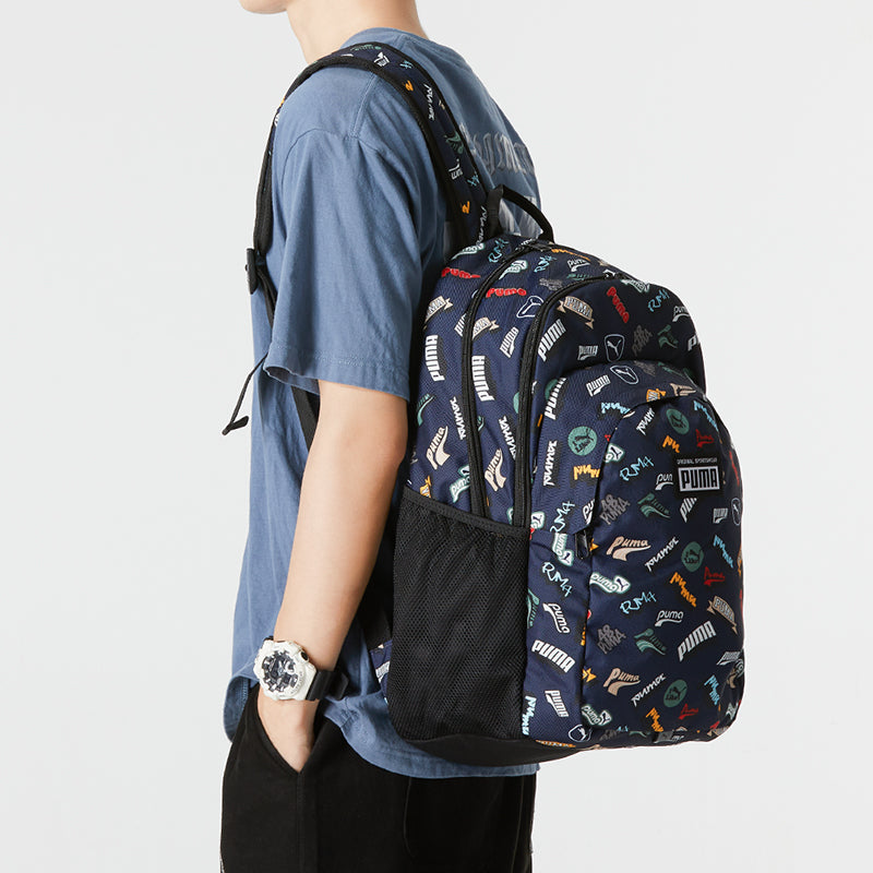PUMA Academy Backpack 'Blue Black Yellow Red' 079133-07