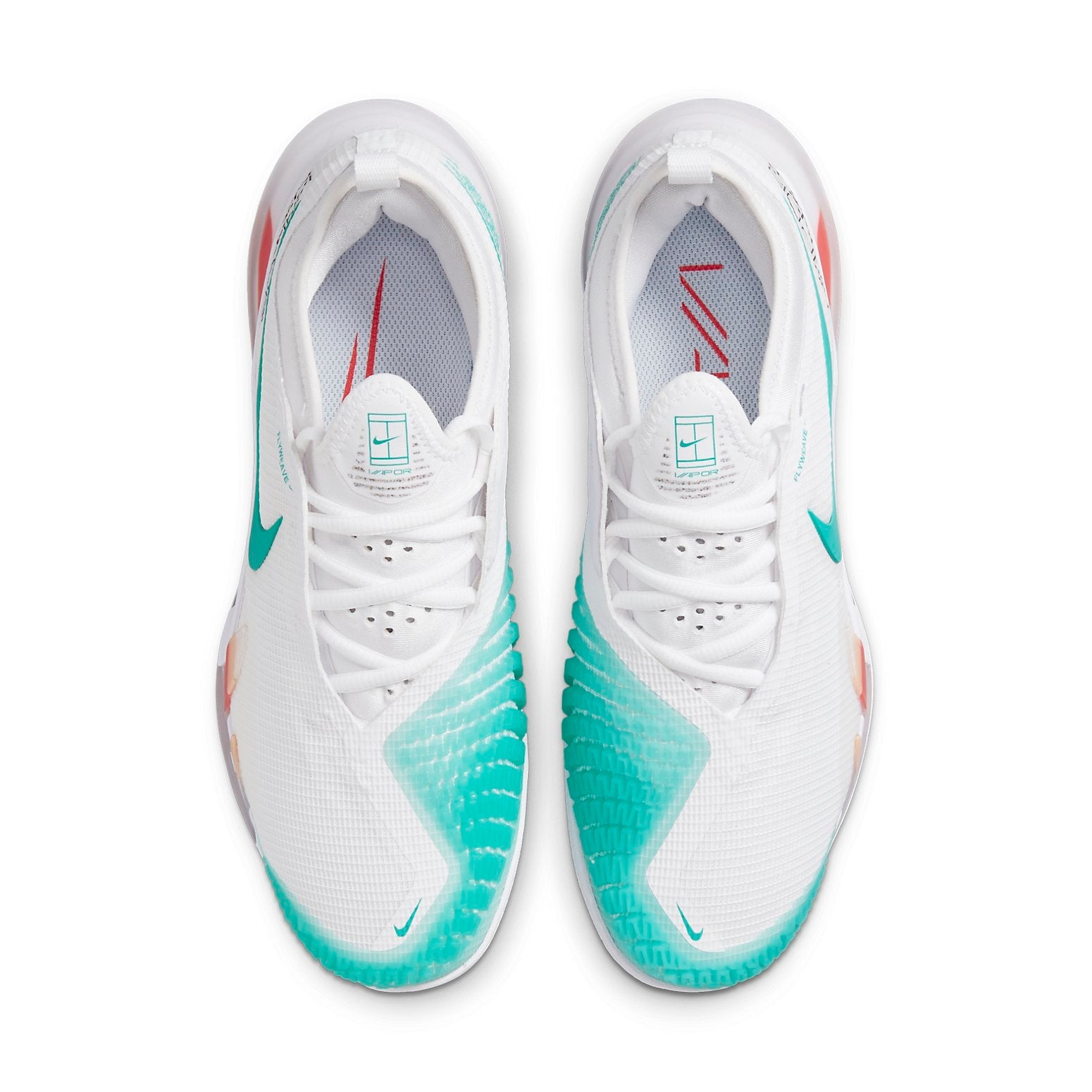 (WMNS) Nike Court React Vapor NXT 'White Washed Teal Red' CV0742-136