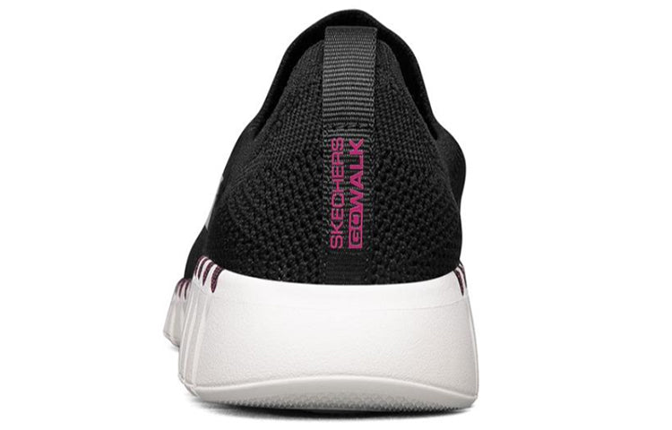 (WMNS) Skechers Go Walk Smart Running Shoes Black/White/Purple 124051-BKHP