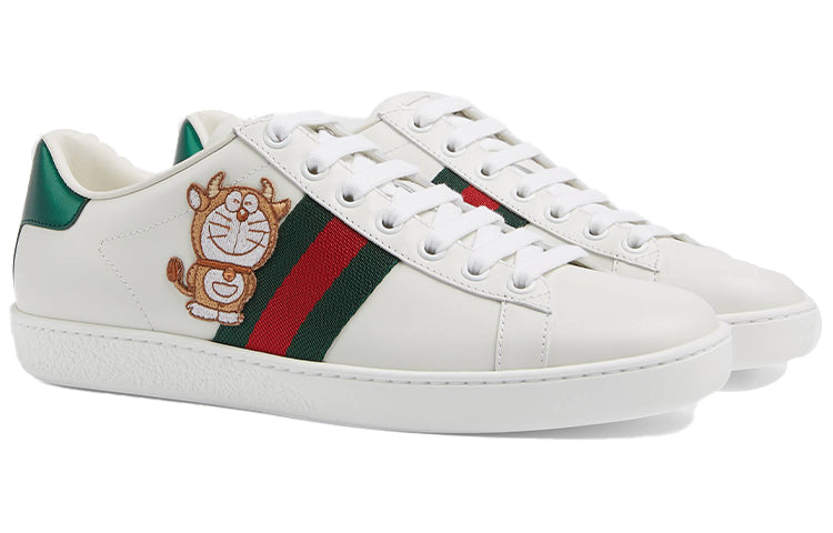 (WMNS) Doraemon x Gucci Ace 'Ivory Devil Patch' 655031-0FIU0-9091