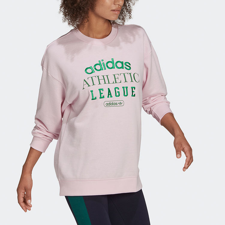 (WMNS) adidas Retro Luxury Crew Sweatshirt 'Pink' HL0043
