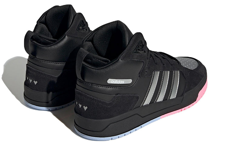 adidas Neo 100DB Mid Basketball Shoes 'Black Metallic Silver' ID1841
