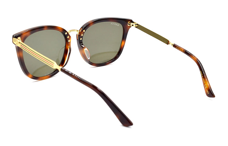Gucci Double G Webbing Series Sunglasses Asia Edition Tortoiseshell Color Circular GG0079SK