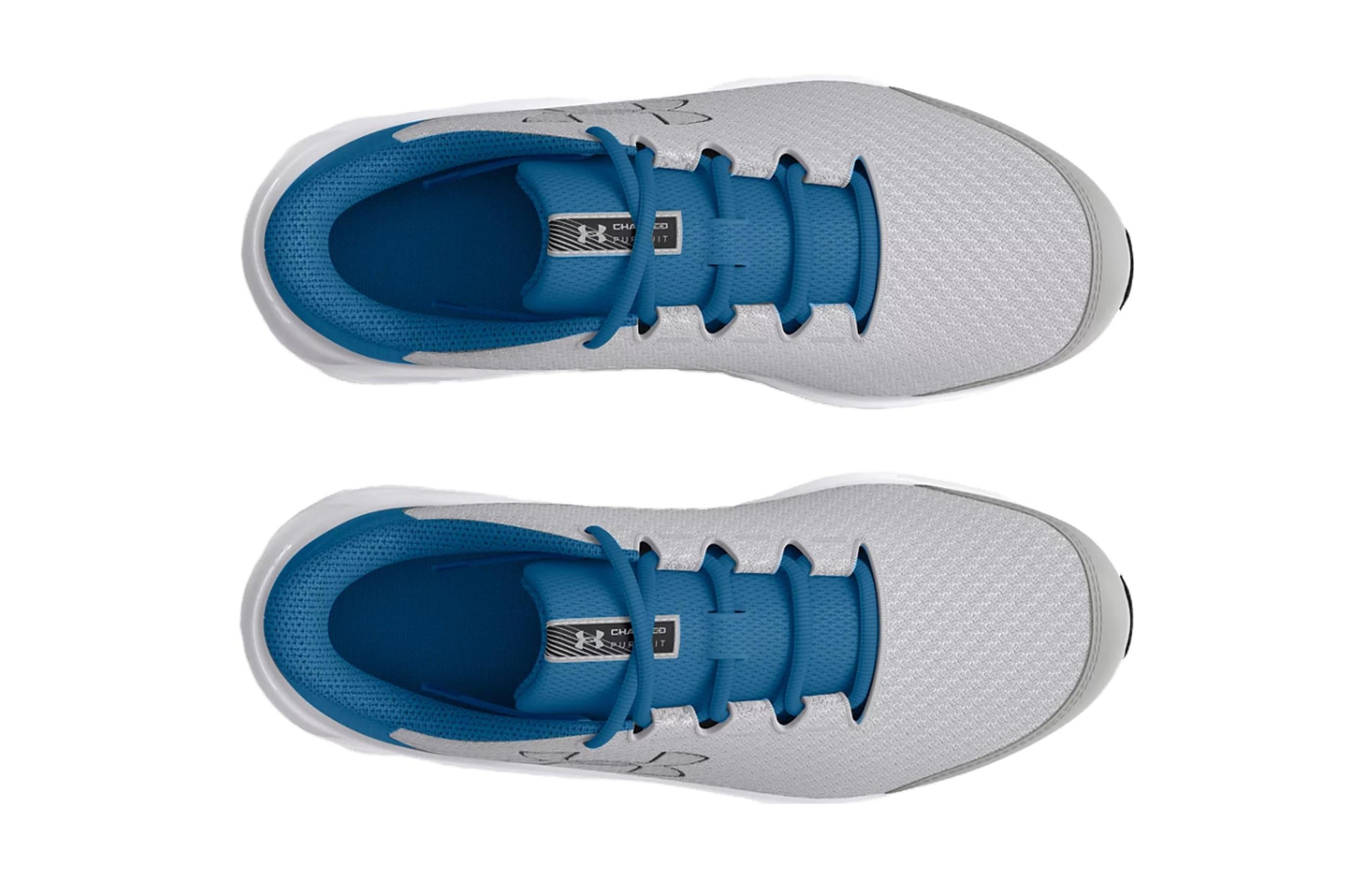 (GS) Under Armour Charged Pursuit 3 'Big Logo - Mod Grey Cosmic Blue' 3026695-101