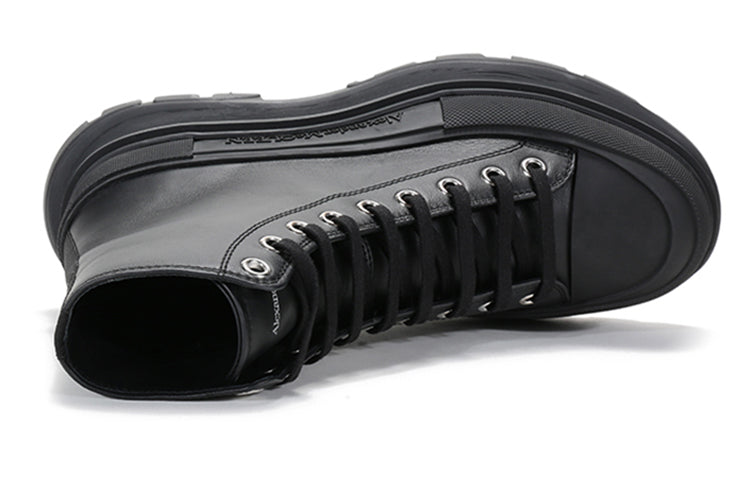 Alexander McQueen Tread Slick Lace Up Boot 'Triple Black Leather' 627206WHZ621081