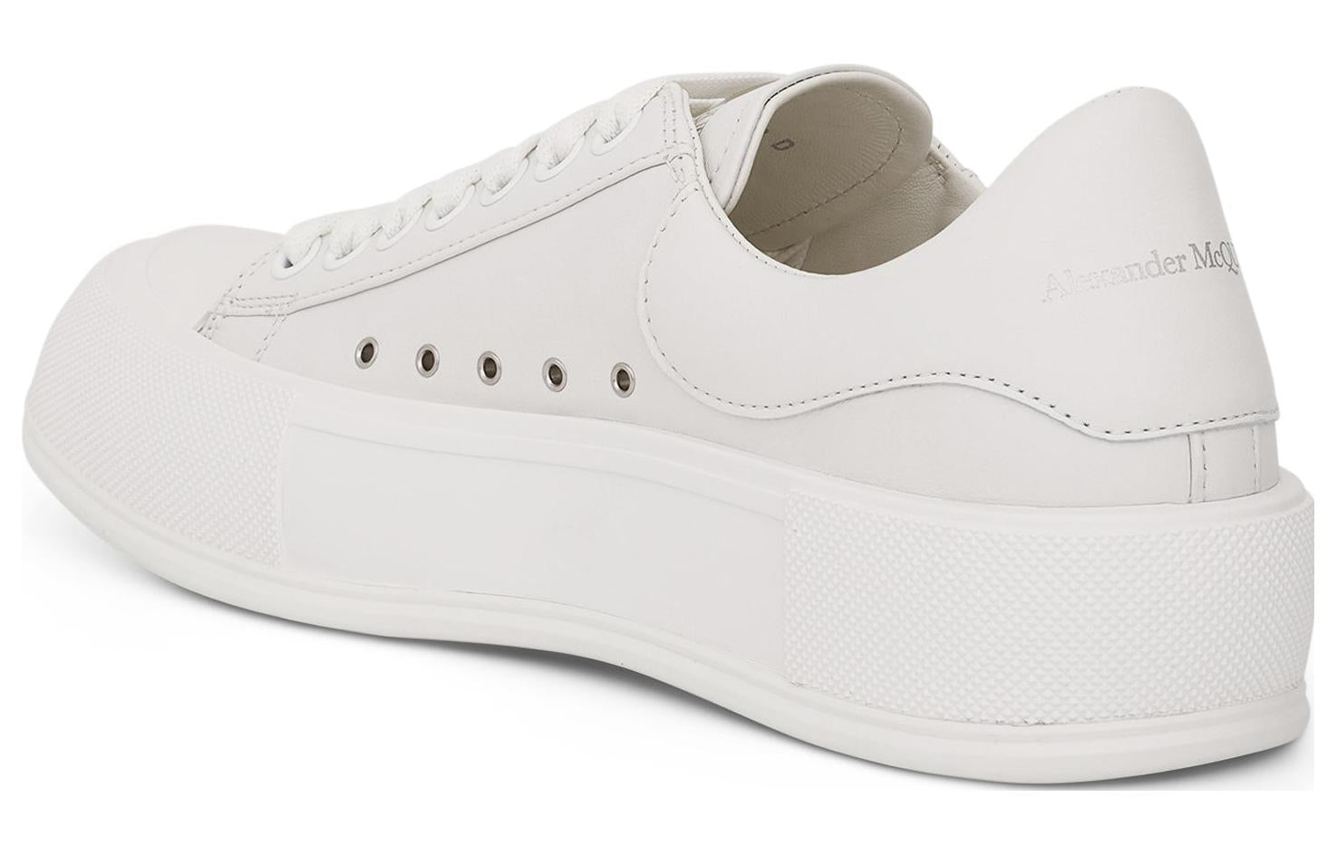 Alexander McQueen Deck Lace Up Plimsoll Sneakers 'Cream White' 705201WIAB69065