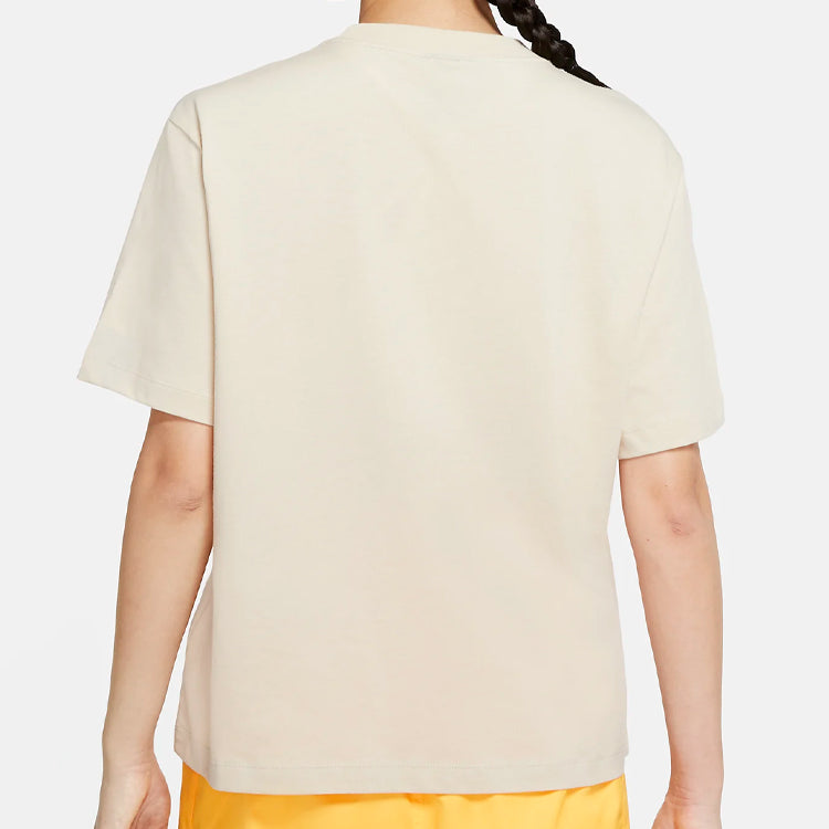 (WMNS) Nike Logo Pattern Round Neck Short Sleeve CT2587-140