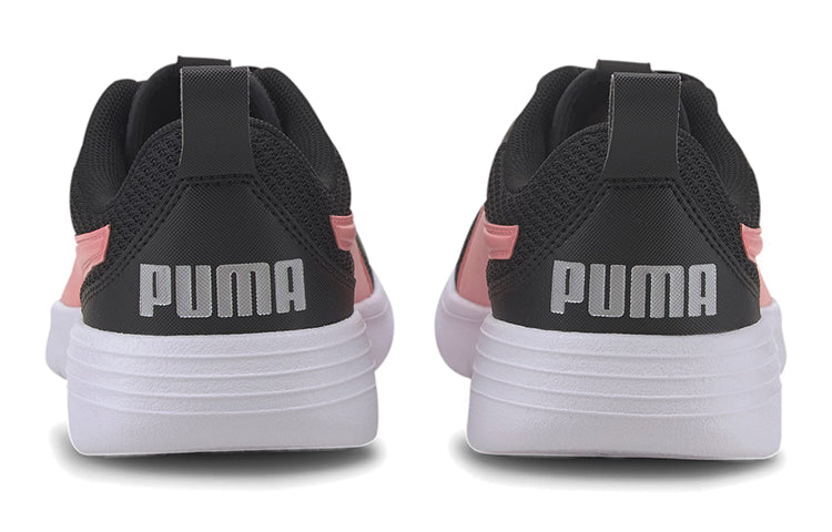 (GS) PUMA Flex Renew Sports Running Shoes Black/Pink/White 372080-04