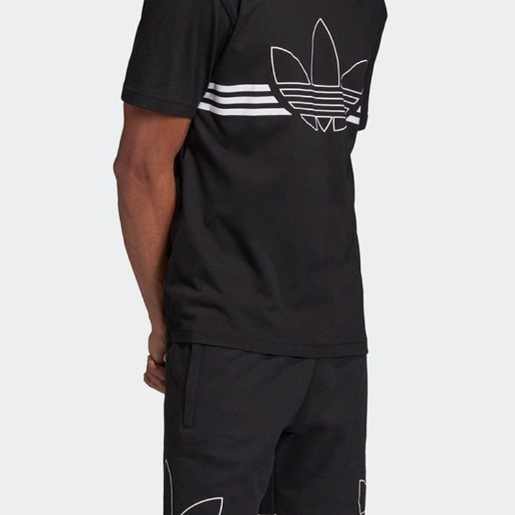 adidas originals Outline Chest Logo Short Sleeve Black ED4698