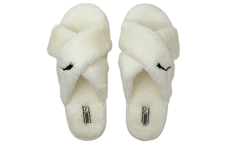 (WMNS) PUMA Fluff X Strap Slide 'Whisper White' 384936-02