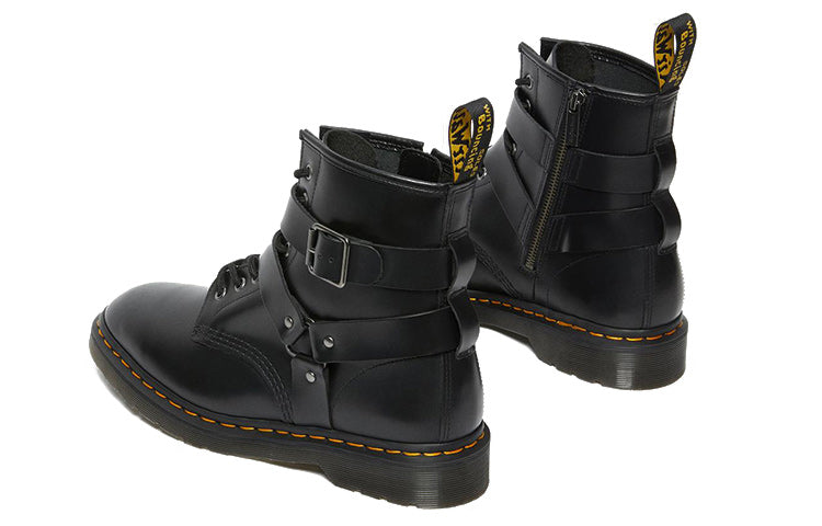 Dr. Martens Cristofor Leather Harness Lace Up Boots 'Black' 27485001