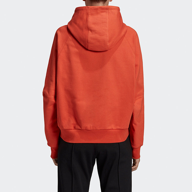 (WMNS) Y-3 Logo Sports Pullover Hoodie Orange GK4425