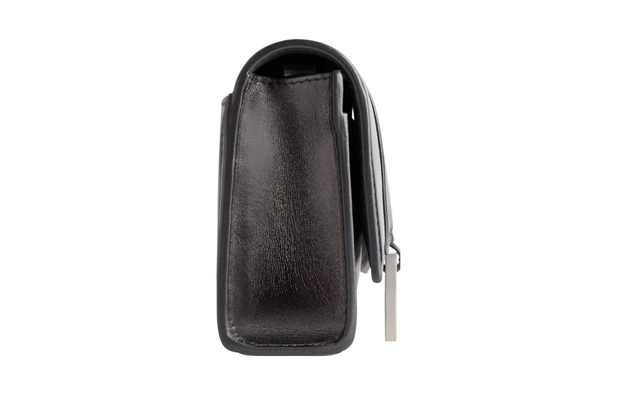 (WMNS) Balenciaga Hourglass Wallet On Chain Metallized 'Grey' 6560502AAVG1314